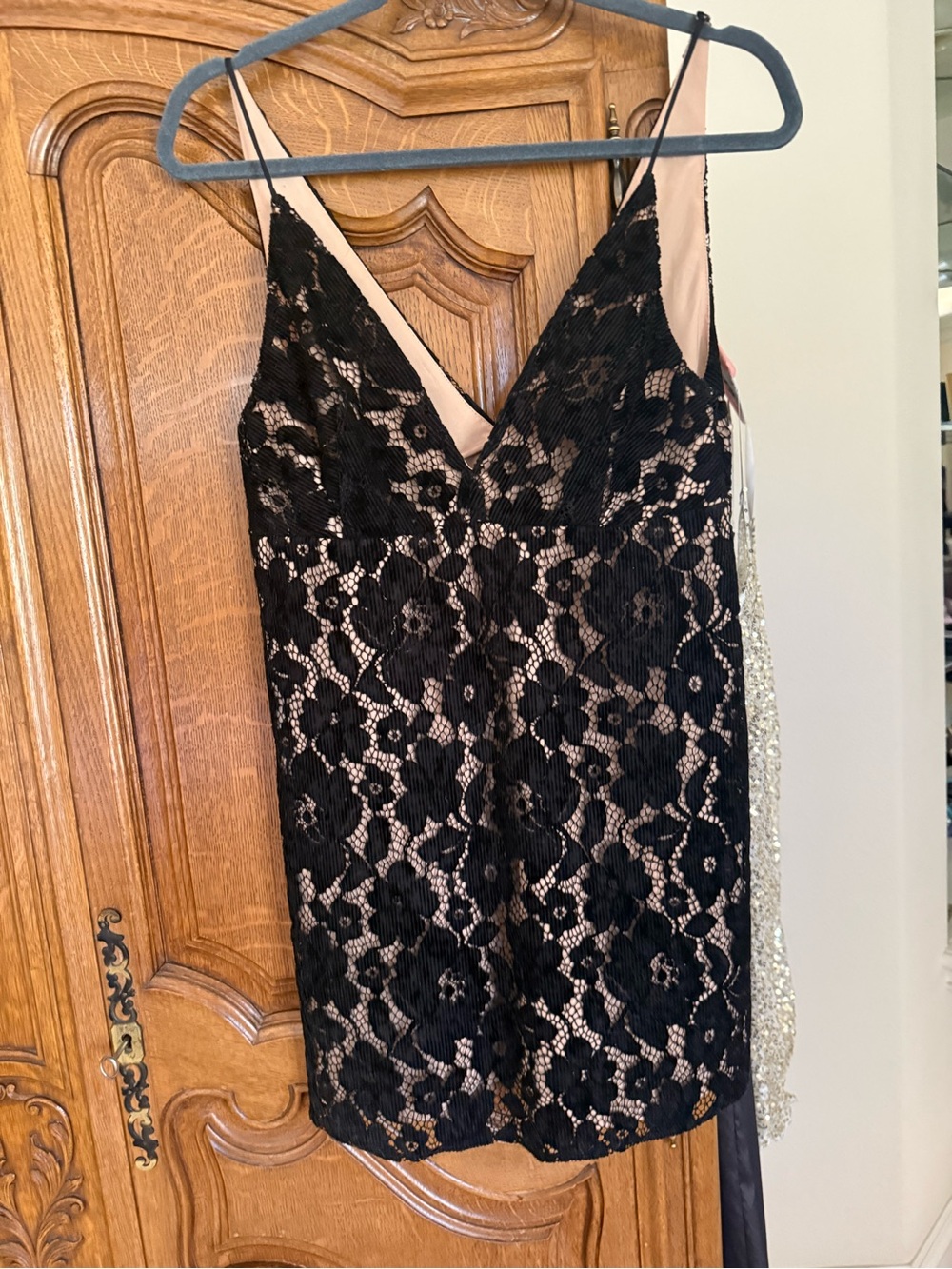 Free People Black Lace Mini Dress